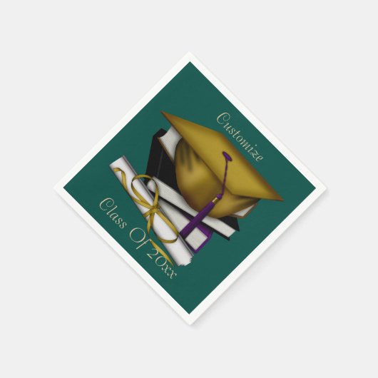 Afstuderen & Klasse Reünie Pet & Diploma Servetten (Hoek)