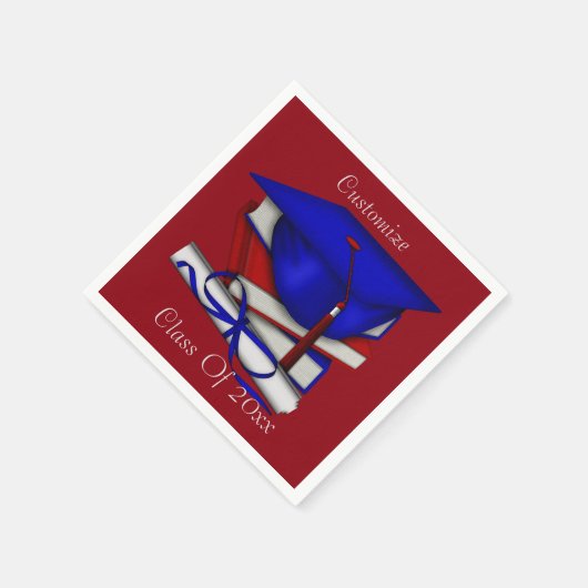 Afstuderen & Klasse Reunion Pet & Diploma Napkins  Servetten (Hoek)