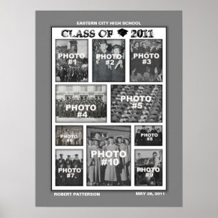 Afstuderen Klasse van 2011 Foto Collage 3 Poster