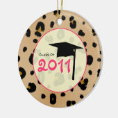 Afstuderen Klasse van 2011 Luipaard Afdrukken en r Keramisch Ornament (Links)