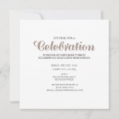 Afstuderen Klasse van 2012 Modern White Invite Kaart (Achterkant)