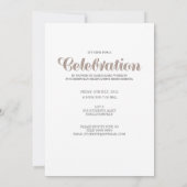 Afstuderen Klasse van 2012 Modern White Invite Kaart (Achterkant)