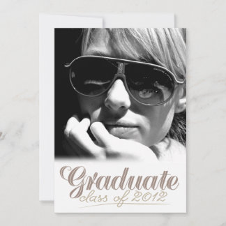 Afstuderen Klasse van 2012 Modern White Invite Kaart