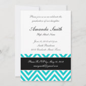 AFSTUDEREN KLASSE VAN 2013 BLAUWGROEN CHEVRON AQUA KAART (Achterkant)