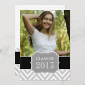 AFSTUDEREN KLASSE VAN 2013 ZWARTE GRAY CHEVRON KAART (Voorkant / Achterkant)