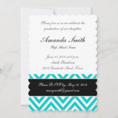 AFSTUDEREN KLASSE VAN 2014 BLAUWGROEN CHEVRON AQUA KAART (Achterkant)