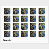 Afstuderen Klasse van 2018 Zwart en Goud Foto Vierkante Sticker (Vel)
