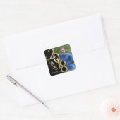 Afstuderen Klasse van 2018 Zwart en Goud Foto Vierkante Sticker (Envelop)