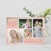 Afstuderen Klasse van 2019 4-Foto Waterverf Party Kaart (Staand voorkant)