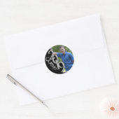 Afstuderen Klasse van 2019 Zwart en Zilver Foto Ronde Sticker (Envelop)