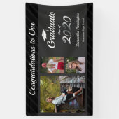 Afstuderen Klasse van 2020 Foto Collage Gray Spandoek (Verticaal)