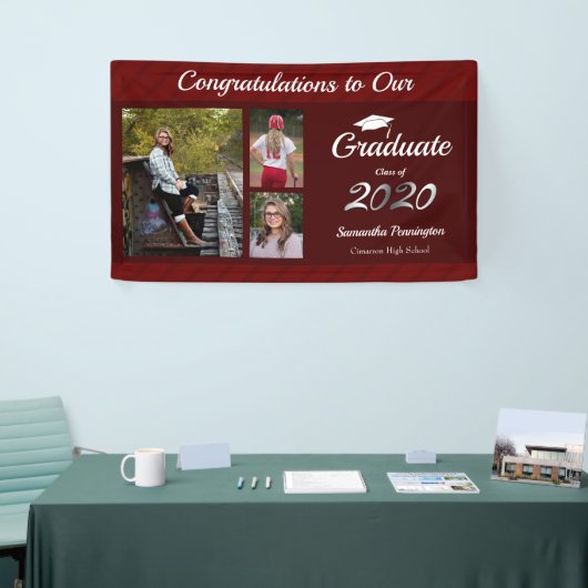 Afstuderen Klasse van 2020 Foto Collage Wine Spandoek (Beurs)