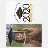 Afstuderen Klasse van 2020 Fotonaam Aangepast Fleece Deken (Voorkant)