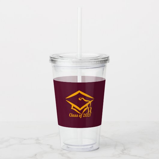 Afstuderen Klasse van 2021 BGYGLD Acryl Drinkbeker (Voorkant)