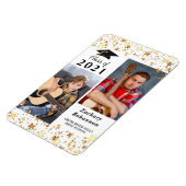 Afstuderen Klasse van 2021 Black Gold Stars Foto Magneet (Linkerzijde)