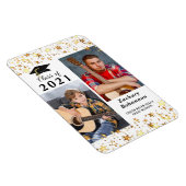 Afstuderen Klasse van 2021 Black Gold Stars Foto Magneet (Rechterzijde)