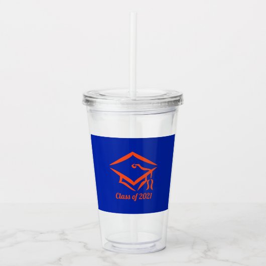 Afstuderen Klasse van 2021 BLUORG Acryl Drinkbeker (Voorkant)