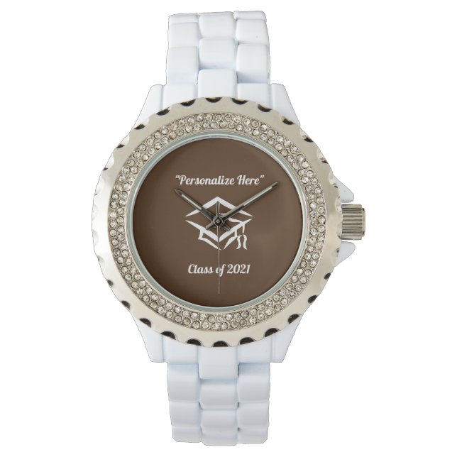Afstuderen Klasse van 2021 BRNWHT Horloge (Voorkant)