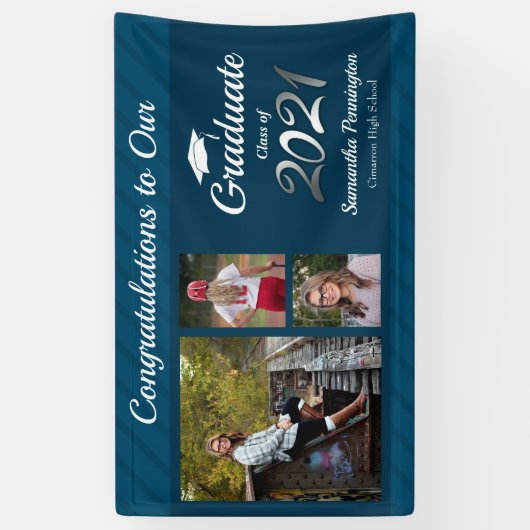 Afstuderen Klasse van 2021 Foto Collage Banner (Verticaal)