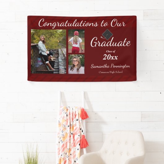 Afstuderen Klasse van 2021 Fotocollage Spandoek (Insitu)