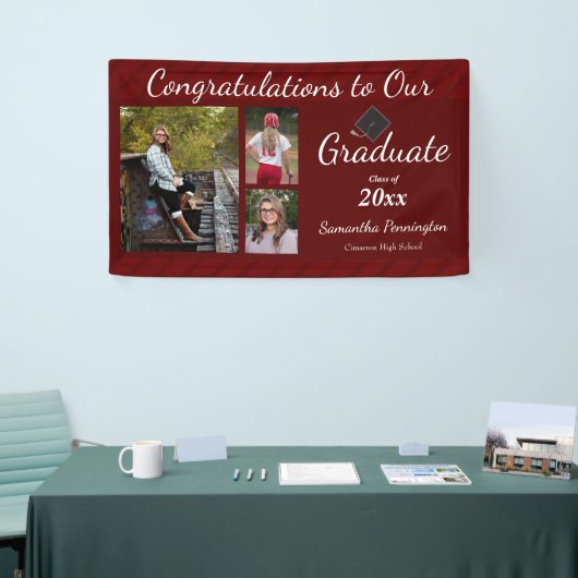 Afstuderen Klasse van 2021 Fotocollage Spandoek (Beurs)