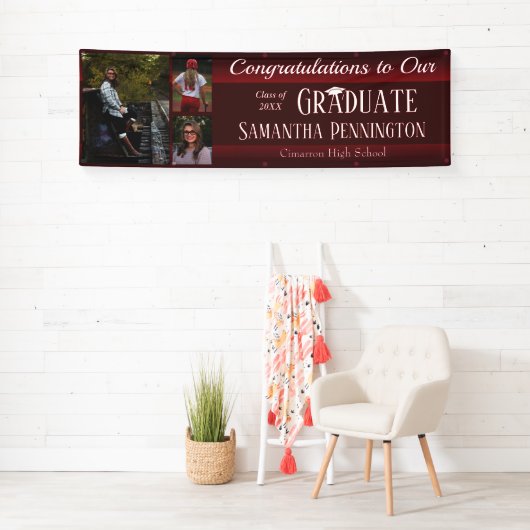 Afstuderen Klasse van 2021 Fotocollage Spandoek (Insitu)