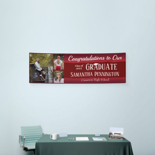 Afstuderen Klasse van 2021 Fotocollage Spandoek (Beurs)