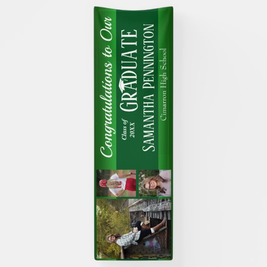 Afstuderen Klasse van 2021 Fotocollage Spandoek (Verticaal)