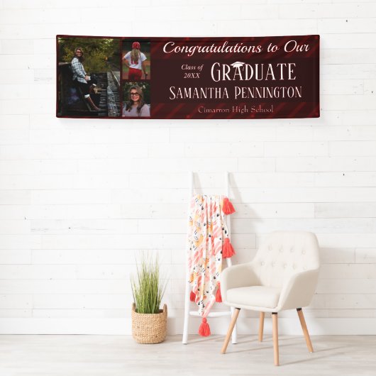 Afstuderen Klasse van 2021 Fotocollage Spandoek (Insitu)