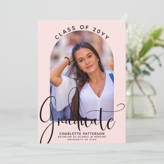 Afstuderen Klasse van 2022 Afstuderen foto Kaart (Staand voorkant)