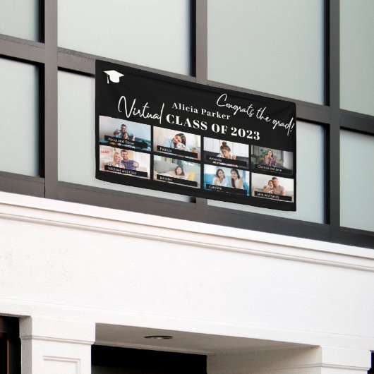 Afstuderen klasse van 2022 douane fotocollage spandoek (Buitenkant Gebouw)