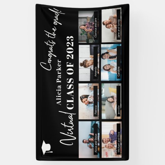 Afstuderen klasse van 2022 douane fotocollage spandoek (Verticaal)