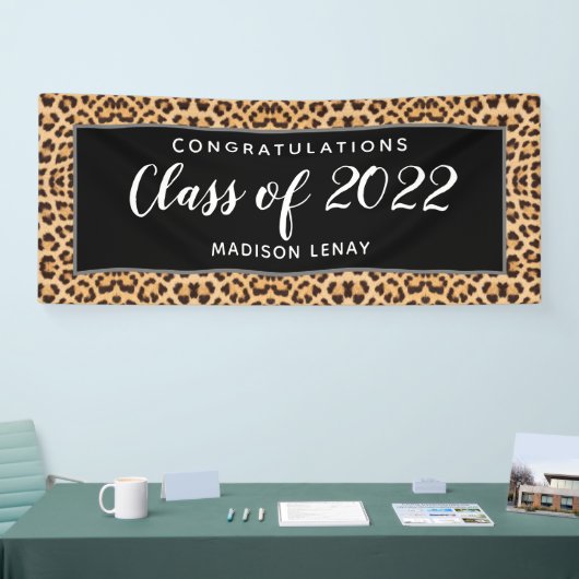 Afstuderen Klasse van 2022 Persoonlijke luipaard Spandoek (Beurs)