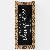 Afstuderen Klasse van 2022 Persoonlijke luipaard Spandoek (Verticaal)