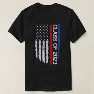 Afstuderen Klasse van 2023  Amerikaanse vlag T-shirt