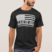Afstuderen Klasse van 2023 Amerikaanse vlag T-shirt (Voorkant)