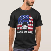Afstuderen Klasse van 2023 Regenboog Amerikaanse v T-shirt (Voorkant)