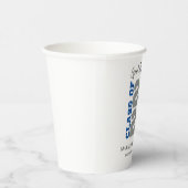 Afstuderen Klasse van 2024 Blauw en Grijs Papieren Bekers (Rechts)