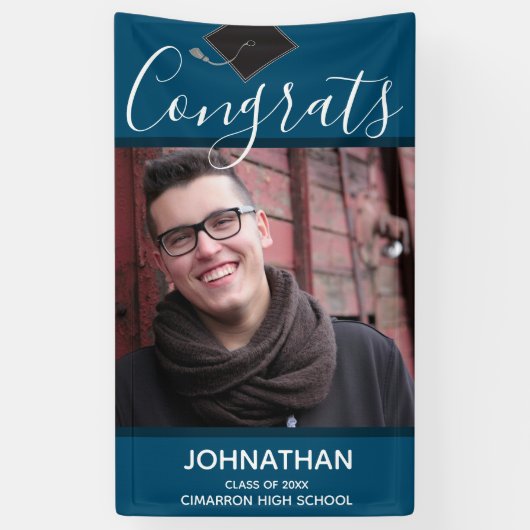 Afstuderen Klasse van 2024 Foto Spandoek (Verticaal)