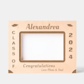 Afstuderen Klasse van 2024 Gefeliciteerd Wooden Gegraveerde Lijstjes (Voorkant)