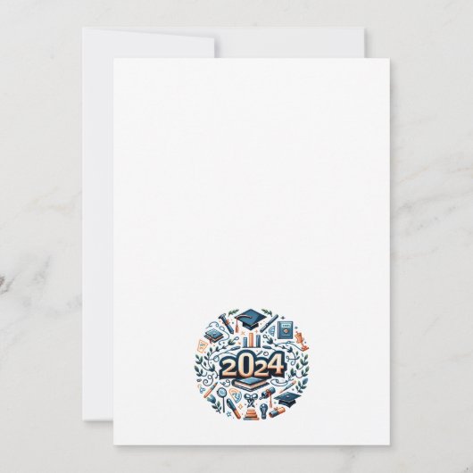 Afstuderen Klasse van 2024 illustratie Afstudeerde Kaart (Achterkant)