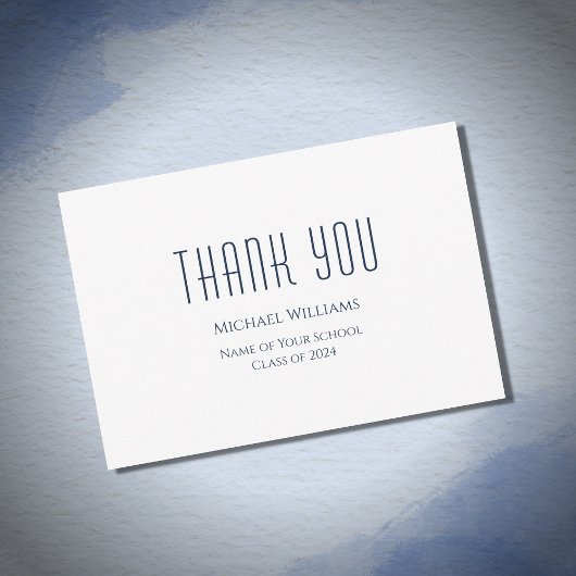 Afstuderen Klasse van 2024 Minimalistisch Bedankkaart