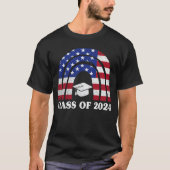 Afstuderen Klasse van 2024 Rainbow USA Amerikaanse T-shirt (Voorkant)
