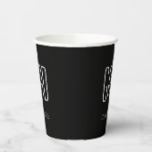 Afstuderen Klasse van 2024 Zwart Wit Papieren Bekers (Links)