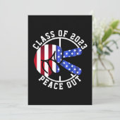Afstuderen Klasse van 2025 Afstuderen Peace Out Bl Kaart (Staand voorkant)