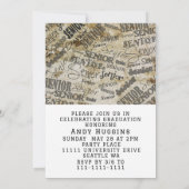 Afstuderen Klasse van 2025 Afstuderen Peace Out Bl Kaart (Achterkant)