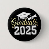 Afstuderen Klasse van 2025 Afstuderen Ronde Button 5,7 Cm (Voorkant)