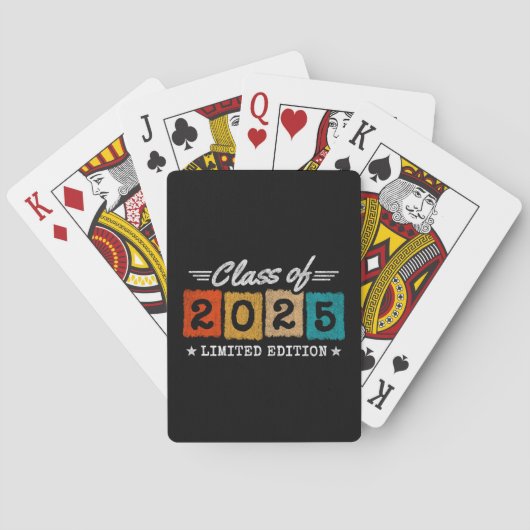 Afstuderen Klasse van 2025 Afstuderen Senior 2025 Pokerkaarten (Achterkant)