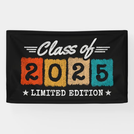Afstuderen Klasse van 2025 Afstuderen Senior 2025 Spandoek (Horizontaal)