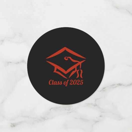 Afstuderen Klasse van 2025 BLKBRD Aanpassen Jaar Confetti (Kleine voorkant)